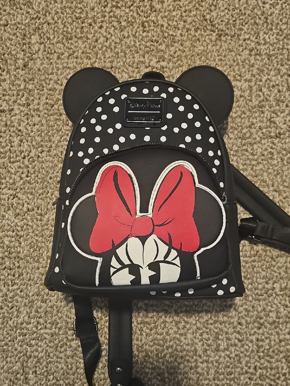 Loungefly Black & Red Minnie Mouse Kids Mini Backpack